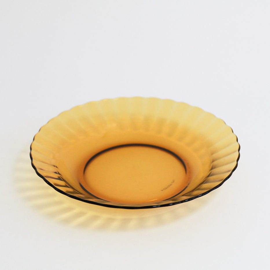 Amber Glass Deco Plate