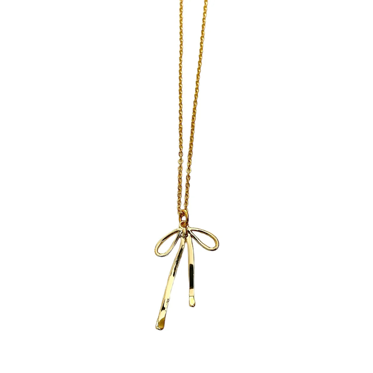 Gold Bow Necklace