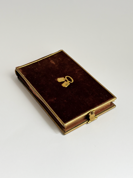 Brass and Velvet Holder